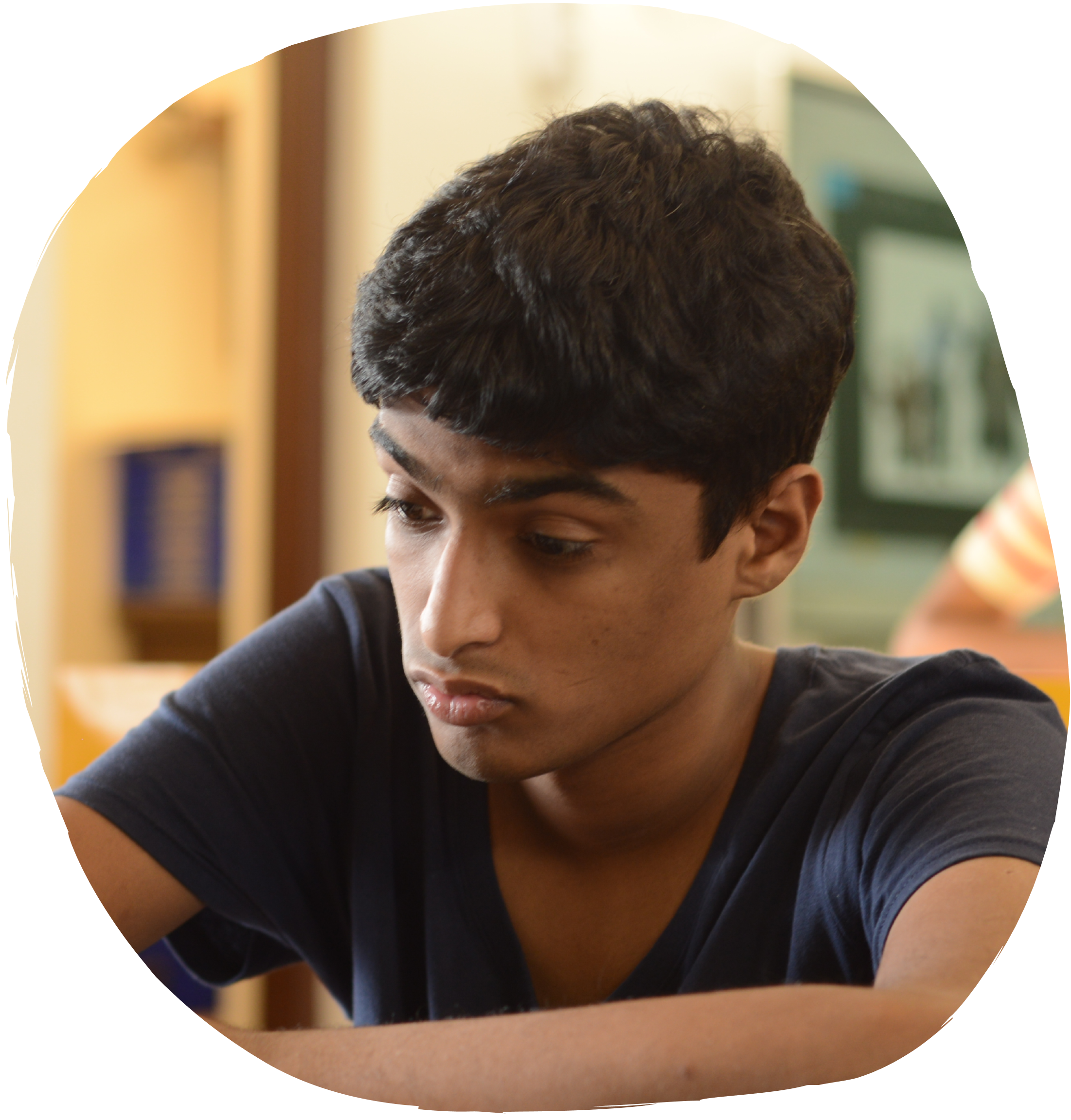 Students learning in classroom